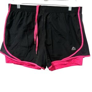 RBX Black & Hot Pink Athletic Shorts